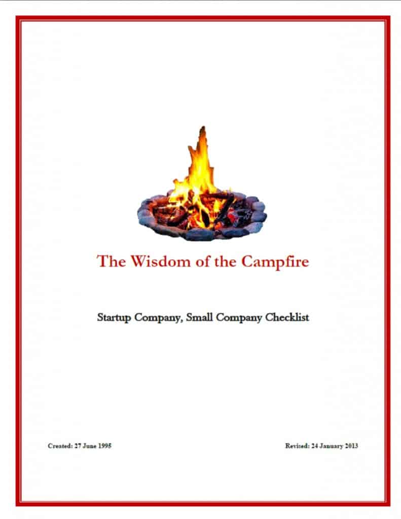 Wisdom of the Campfire Checklist